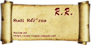 Rudi Rózsa névjegykártya