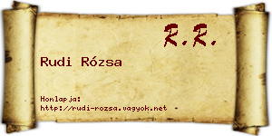 Rudi Rózsa névjegykártya