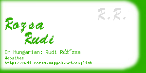 rozsa rudi business card